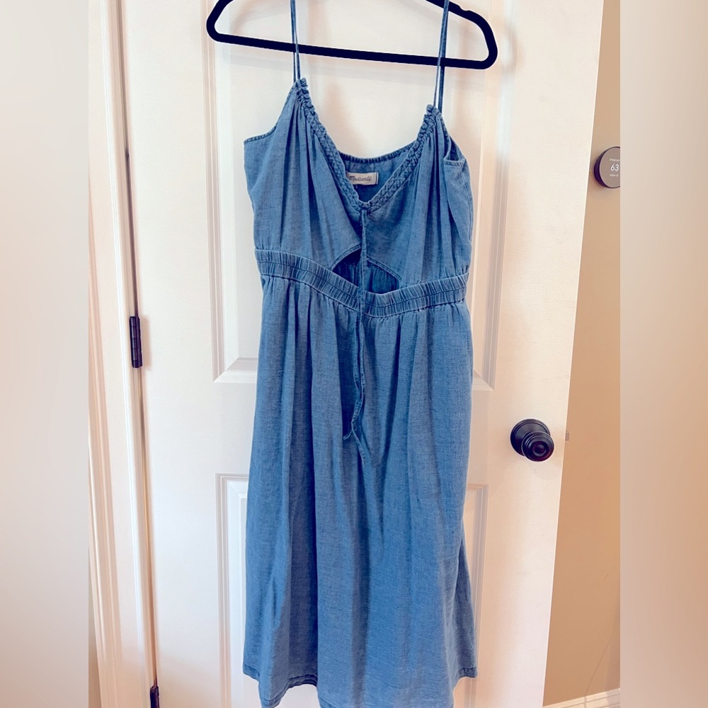 Madewell Denim Keyhole Midi Dress